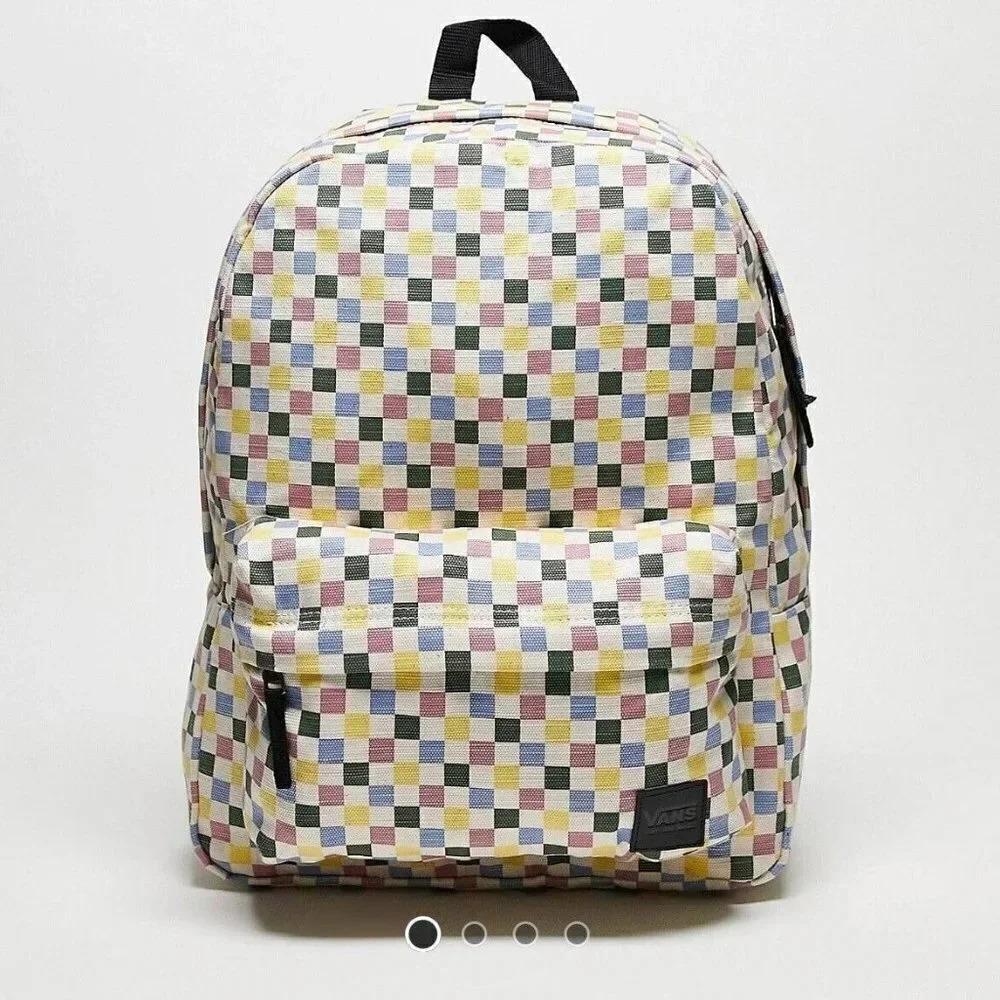 Vans Checkerboard Backpack Beige Marshmallow Multi